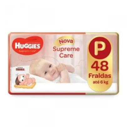 HUGGIES FRALDA SUPREME CARE UNISSEX MEGA P 48 UNIDADES | R$29