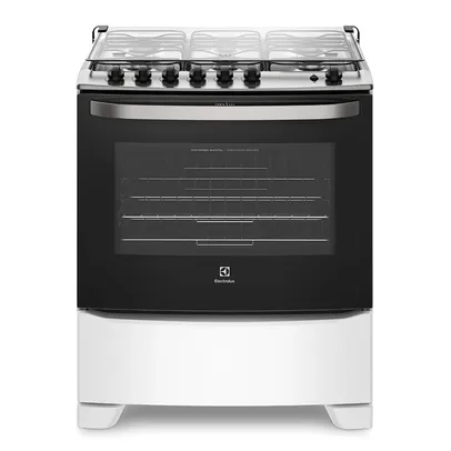 Fogão 6 Bocas Electrolux Branco Automático com Porta Full Glass e Vidro Interno Removível (76UB6)