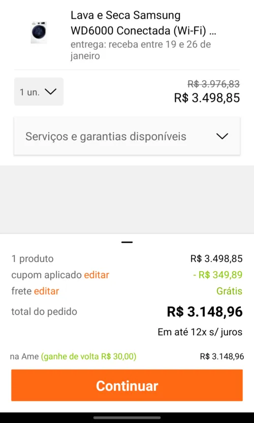 Imagem na descrição da promoção