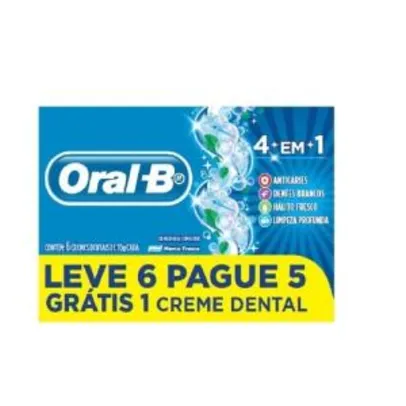 Creme Dental Oral-B 4 em 1 70g Leve 6 Pague 5
