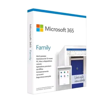 Microsoft Office 365 Family - Assinatura anual 6 usuários - Software