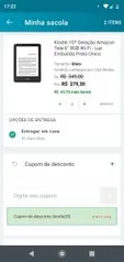 KINDLE 10ª GERAÇÃO AMAZON TELA 6” 8GB WI-FI - LUZ EMBUTIDA - R$289