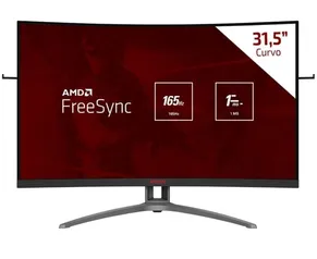 Monitor Gamer Curvo AOC Agon AG323FCXE 31,5" Widescreen FULL HD 1920x1080 165Hz 1ms AMD FreeSync Premium - Preto