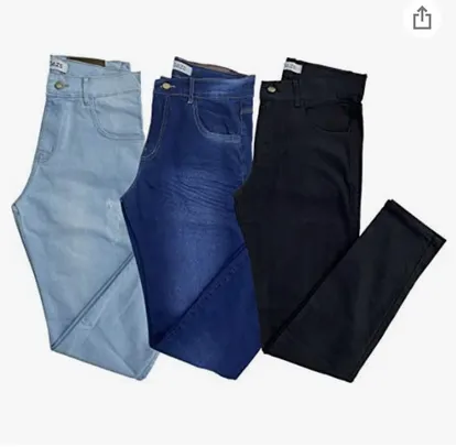 [PRIME] 3 Calças Masculinas Skinny Jeans/Sarja | R$120