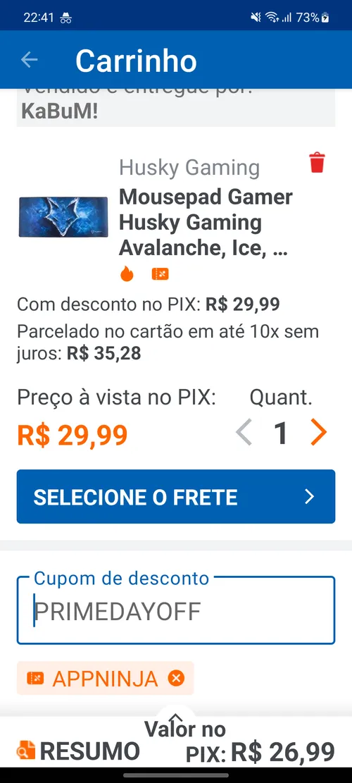 Imagem na descrição da promoção