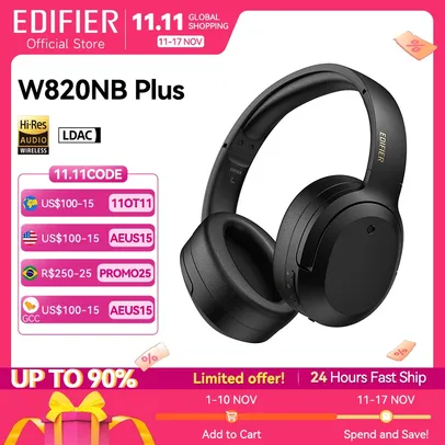 [ taxa Inclusa ] Headphone Bluetooth Edifier W820NB Plus