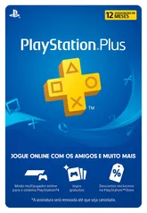 Gift Card Digital Playstation Plus 12 Meses [Exclusivo Brasil] | R$115