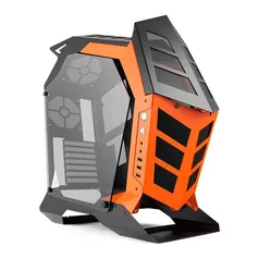 Gabinete Gamer Aigo DarkFlash Knight-K1 Preto/Laranja Lateral Vidro