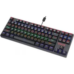 Teclado Mecânico Gamer Redragon K576R Daksa Rainbow, Switch Blue, ABNT2, Black