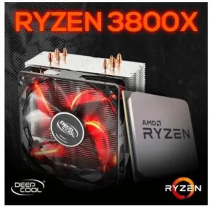 Kit Processador AMD Ryzen 7 3800x 3.9ghz (4.5ghz Turbo), 8-cores 16-threads, + DeepCool Gammaxx 400