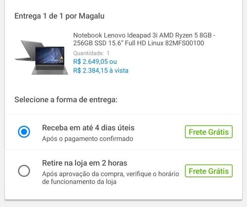 Imagem na descrição da promoção