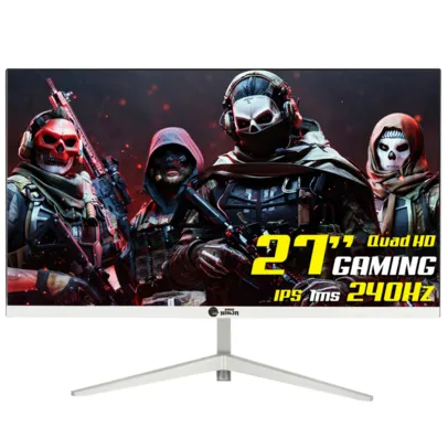 Monitor Gamer Ninja Tenseigan, 27 Pol, Quad HD, IPS, 1ms, 240Hz, HDR, FreeSync, HDMI/DP, White, MGN-009-27W