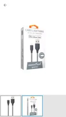 Cabo Carregador Lightning Geonav 1m - Essential - R$22