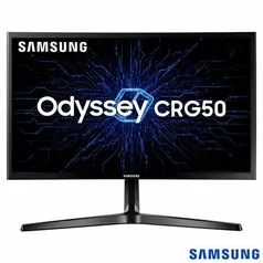 Monitor Gamer Curvo Samsung Odyssey 23,5" FHD com 144Hz, FreeSync, HDMI/DisplayPort - CRG50