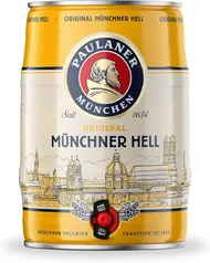 Barril Paulaner Cerveja Munich Lager Hell Puro Malte 5 Litros