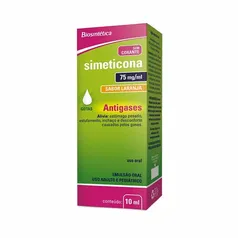 Simeticona Gotas Biosintética 75mg/mL, caixa com 1 frasco gotejador com 10mL de emulsão oral