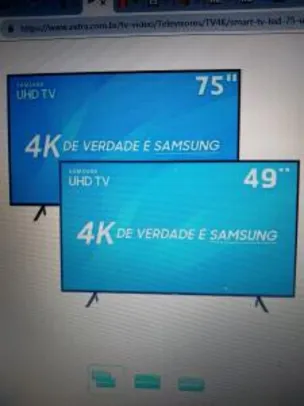 Saindo por R$ 4398: [Dia das Mães] 2 Tvs Samsung 4k: Uma de 49" + Uma de 55''  de R$9.098 por 4.398 | Pelando