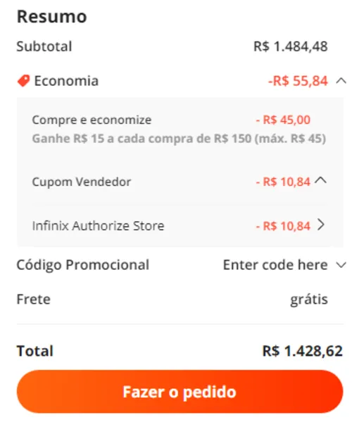 Imagem na descrição da promoção