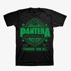 Camiseta Pantera - Stronger Than All St Patrick`s Day - Preta