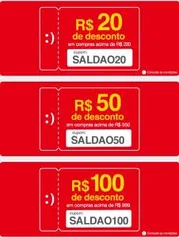 Cupons de desconto americanas: R$20, R$50 ou R$100