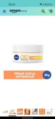(Prime) Creme Facial Antissinais Dia Nivea Q10 Plus C Fps15 50mL | R$31