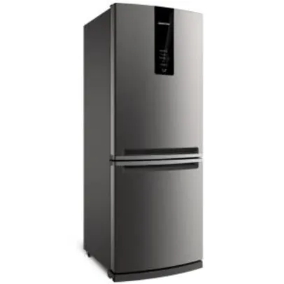 Refrigerador Brastemp Inverse BRE57AK Frost Free com Painel Eletrônico 443L - Evox - R$ 2690
