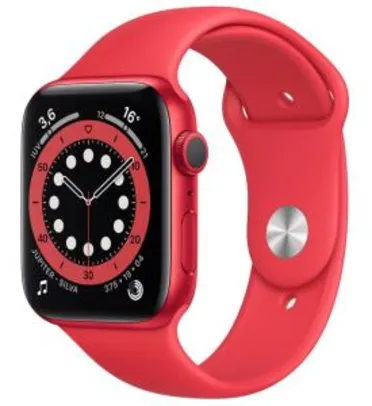 Apple Watch Series 6 (GPS) 44mm caixa de alumínio com pulseira esportiva | R$ 4520