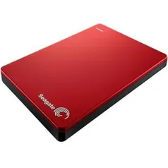 HD Seagate Externo Portátil Backup Plus Slim USB 3.0 2TB Vermelho - STDR2000103