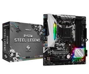 Placa Mae ASRock B450M Steel Legend DDR4 Socket AM4  