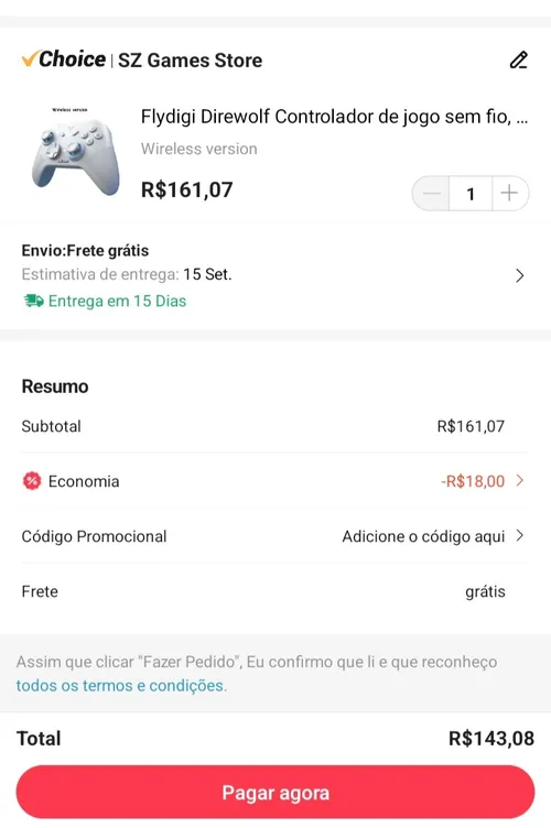 Imagem na descrição da promoção