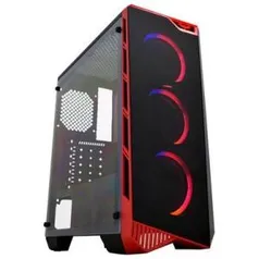 Gabinete Gamer K-Mex Vamp III, Mid Tower, LED Colorido