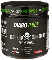 Fitoway DIABO VERDE #PRE-WORKOUT MANSÃO MAROMBA 250g - SABOR FRUTAS VERMELHAS, Multicolorido.