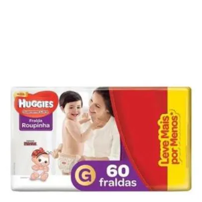 3 Pacotes de Fralda Huggies Roupinha Supreme Care G - 180 Unidades - R$125