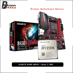 Kit Processador Ryzen 5 3600 + Gigabyte B450m Gaming