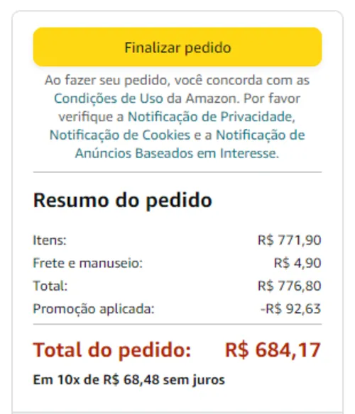 Imagem na descrição da promoção