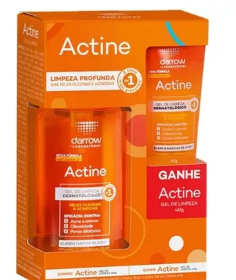 Darrow Actine Kit  Gel de Limpeza Facial Vitamina C 140g + 40g