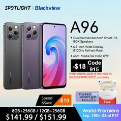 Smartphone Blackview A96 Android 13 Helio G99, Versão Global