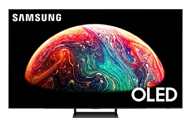 Smart TV 4K 55" Samsung S90C QDOLED 144Hz Som 40W RMS + Função UltraWide e GameHub