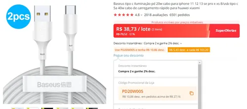 Imagem na descrição da promoção