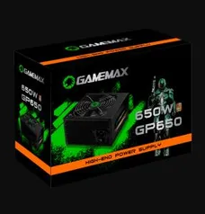 Fonte Gamemax GP650 650W, 80 Plus Bronze, PFC Ativo, Black