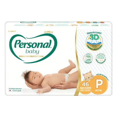 Fralda Descartável Personal Baby Premium Protection 3D P 46 Unidades