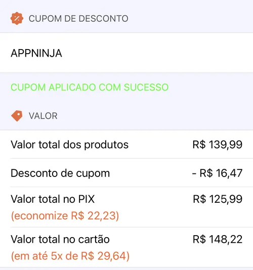 Imagem na descrição da promoção