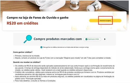 Imagem na descrição da promoção