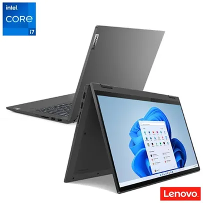 Notebook 2 em 1 Lenovo,Intel Core i7-1165G7,8GB,256GB SSD,Tela 14",Placa Vídeo Intel Iris Xe,IdeaPad Flex 5i- 82LT0006BR