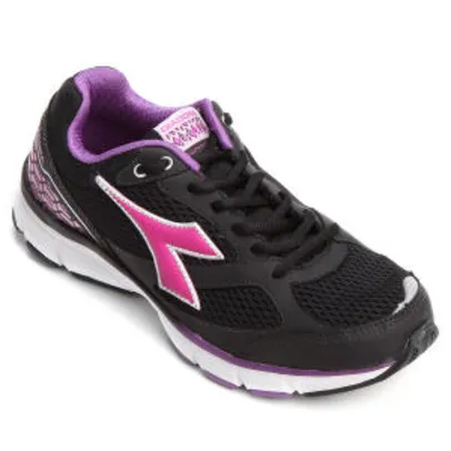 Tênis Diadora New Reflex Feminino - Preto e Roxo - R$ 99,90