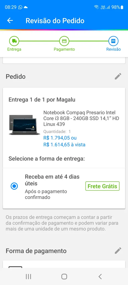 Imagen na descrição da promoção