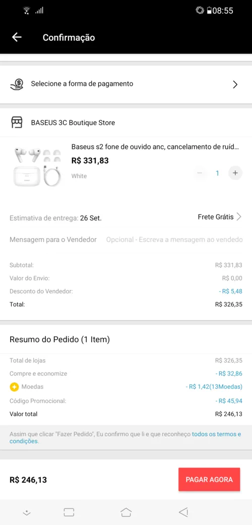 Imagem na descrição da promoção