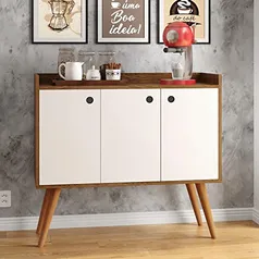 Aparador Sala de Jantar/Balcão Buffet 3 Portas Wood Premier (Freijo/Off White)