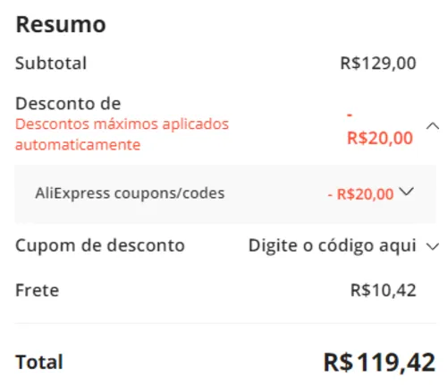 Imagem na descrição da promoção