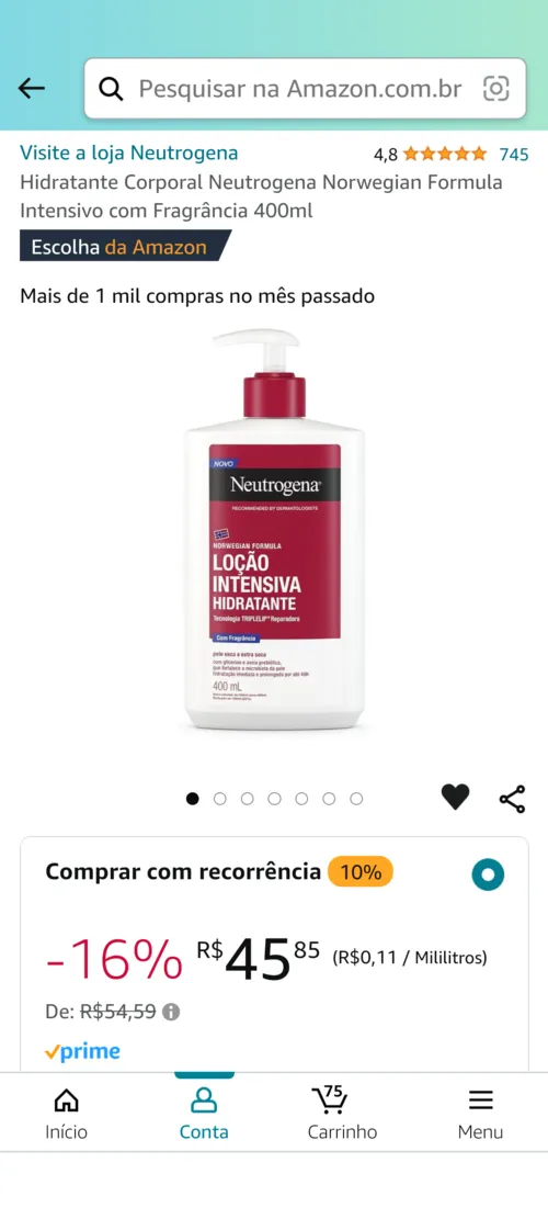 Imagem na descrição da promoção